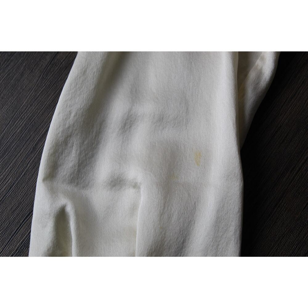 VTG 90s Lauren Ralph Lauren 100% Silk Blouse Button Up Shirt With Sash Scarf 16W - Picture 16 of 16